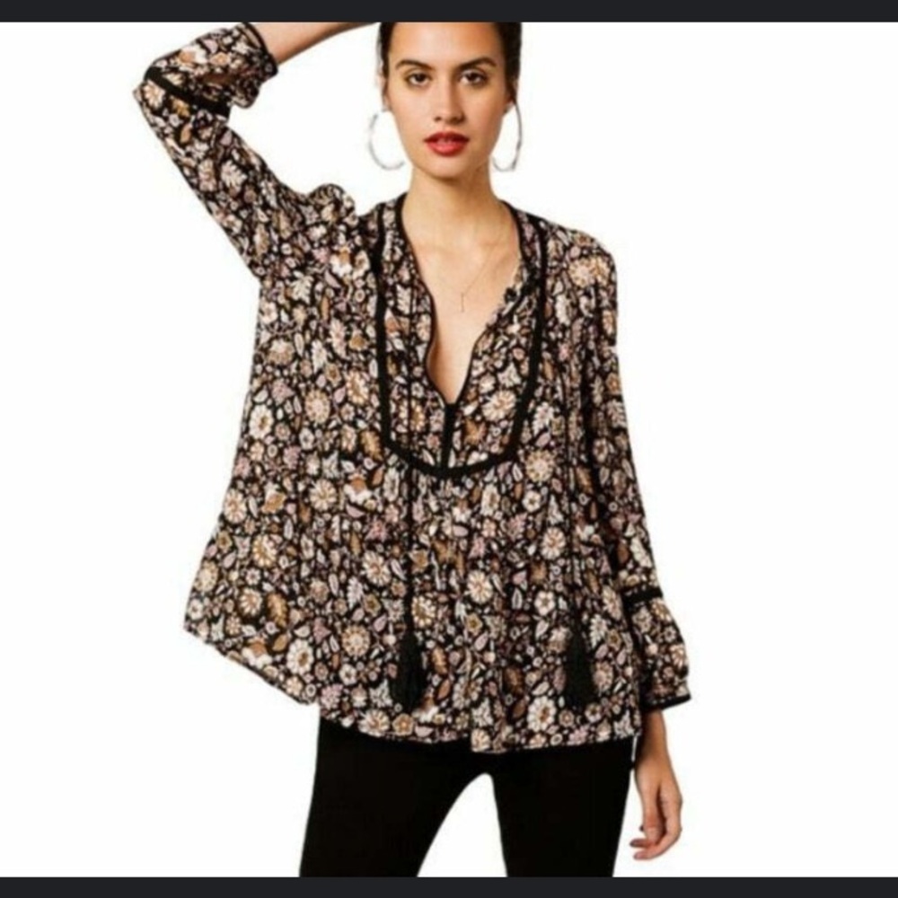 🐲💙 A.L.C Floral Silk Blouse